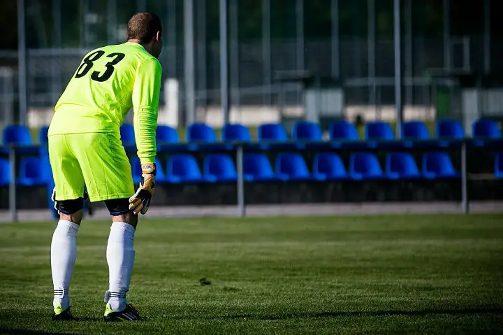 goalkeeper during a soccer game
