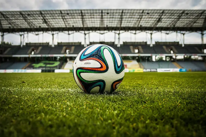 soccer ball at stadium