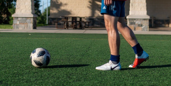 player at soccer practice