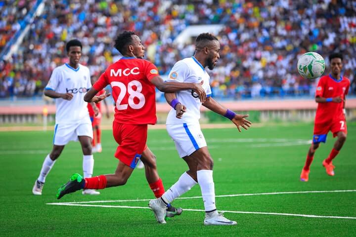 soccer player looks to score a goal